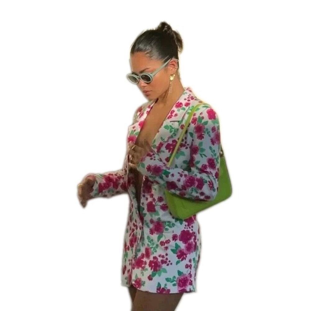 NWT For Love And Lemons carnation Tanner Boyfriend Long Length Blazer Sz Medium